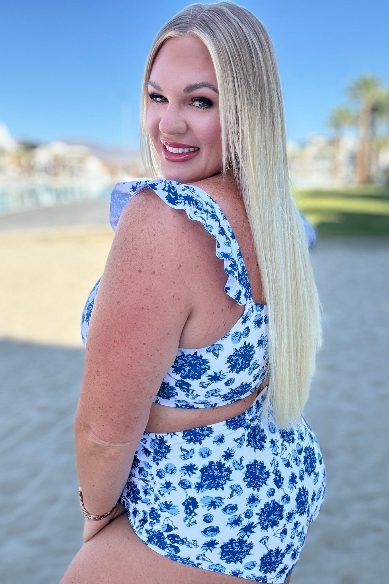 Samoa Floral High Waisted Swim Bottoms - Driftwood Boutique