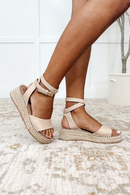 Sandy Heights Platform Sandals in Blush - Driftwood Boutique
