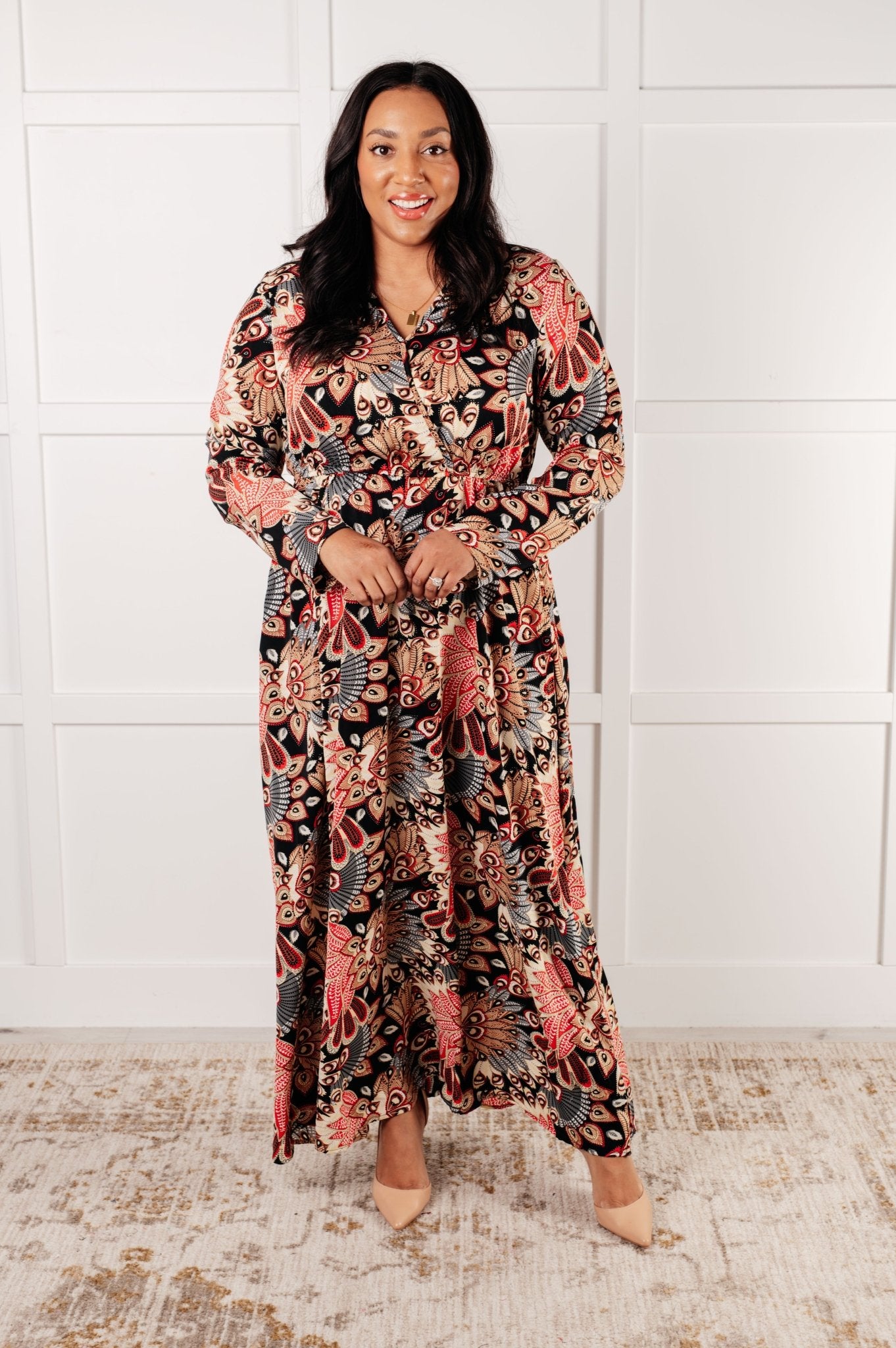 Send it Over Faux Wrap Maxi Dress - Driftwood Boutique