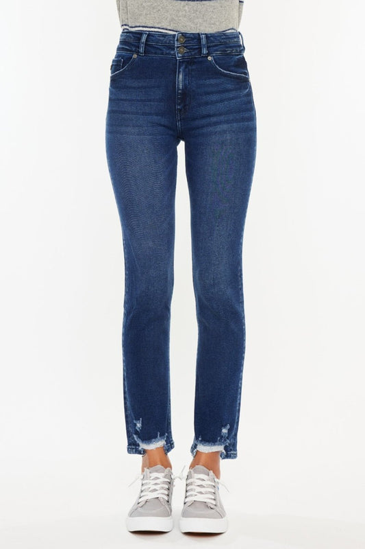 Sharis High Rise Slim Straight Jeans - Driftwood Boutique