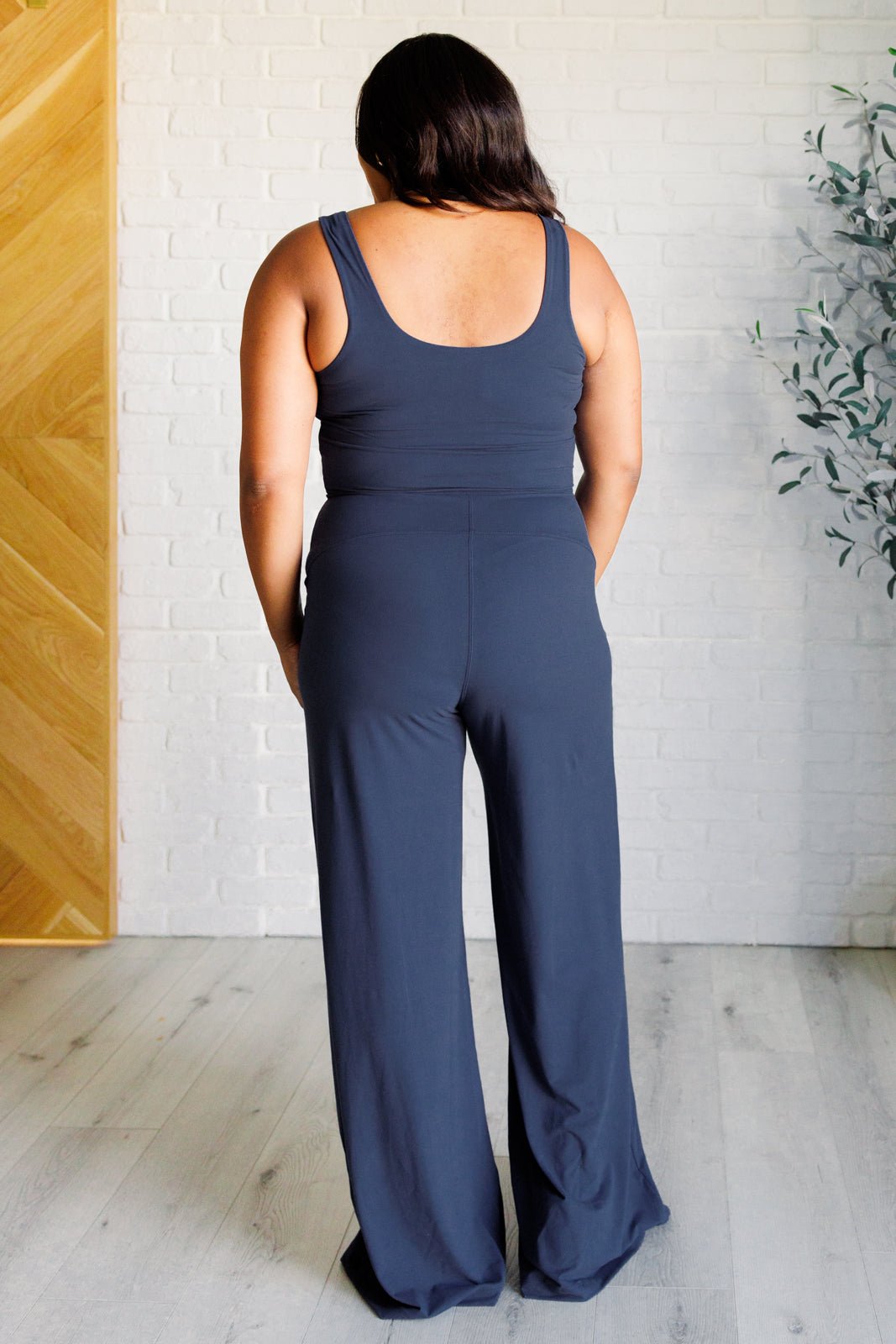 Shavasana Everyday Wide Leg Jumpsuit in Navy - Driftwood Boutique