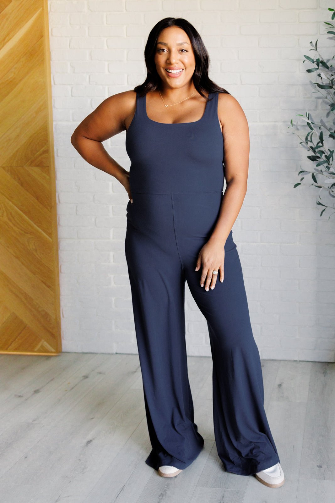 Shavasana Everyday Wide Leg Jumpsuit in Navy - Driftwood Boutique