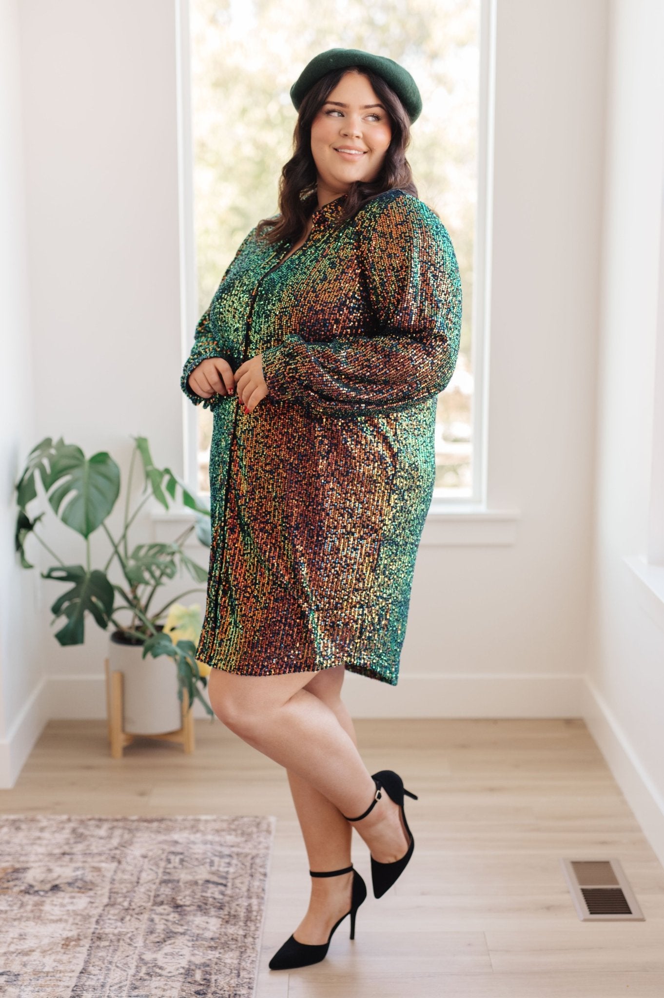 Shimmering Splendor Sequin Shirt Dress - Driftwood Boutique