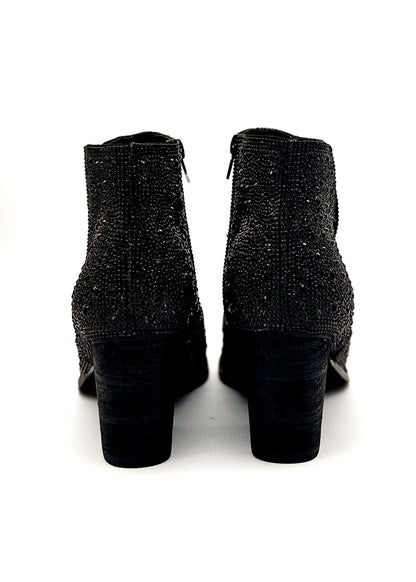 Shine Star Rhinestone Bootie in Black - Driftwood Boutique