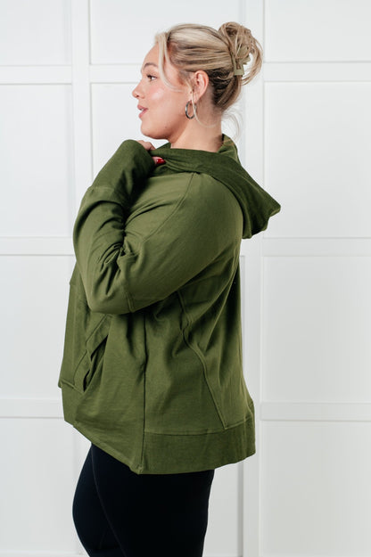 Simple Snug Snap Hooded Pullover - Driftwood Boutique