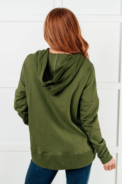 Simple Snug Snap Hooded Pullover - Driftwood Boutique