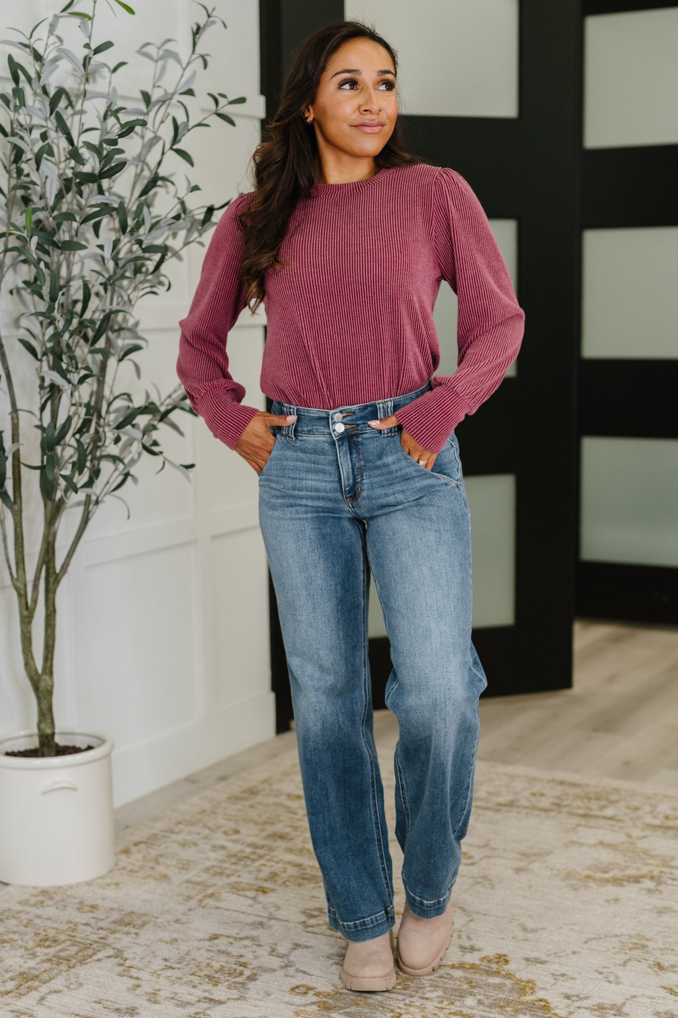 Simply Styled Balloon Sleeve Knit Top - Driftwood Boutique