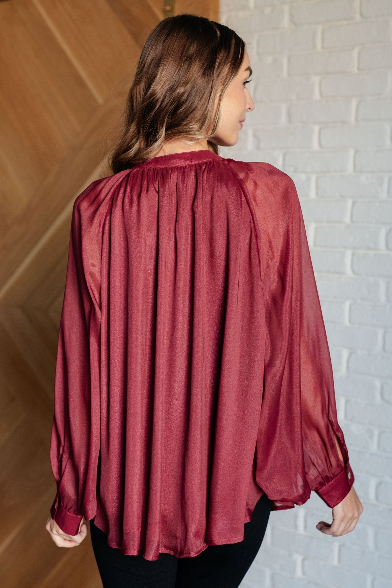 Smiles and Pouts Bat Sleeve Button Down - Driftwood Boutique