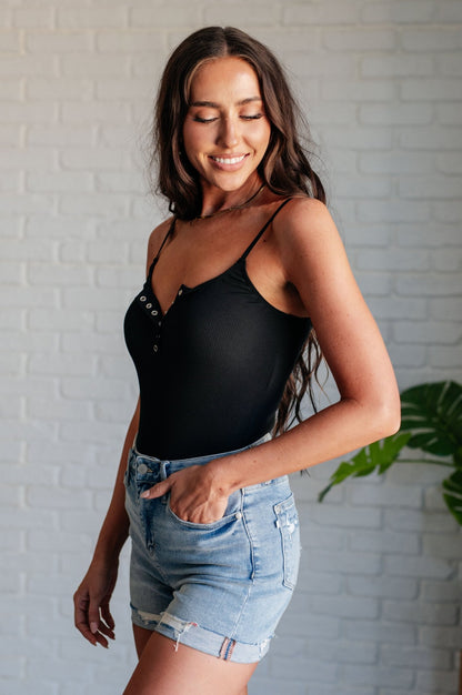 Snap it Up Spaghetti Strap Bodysuit - Driftwood Boutique