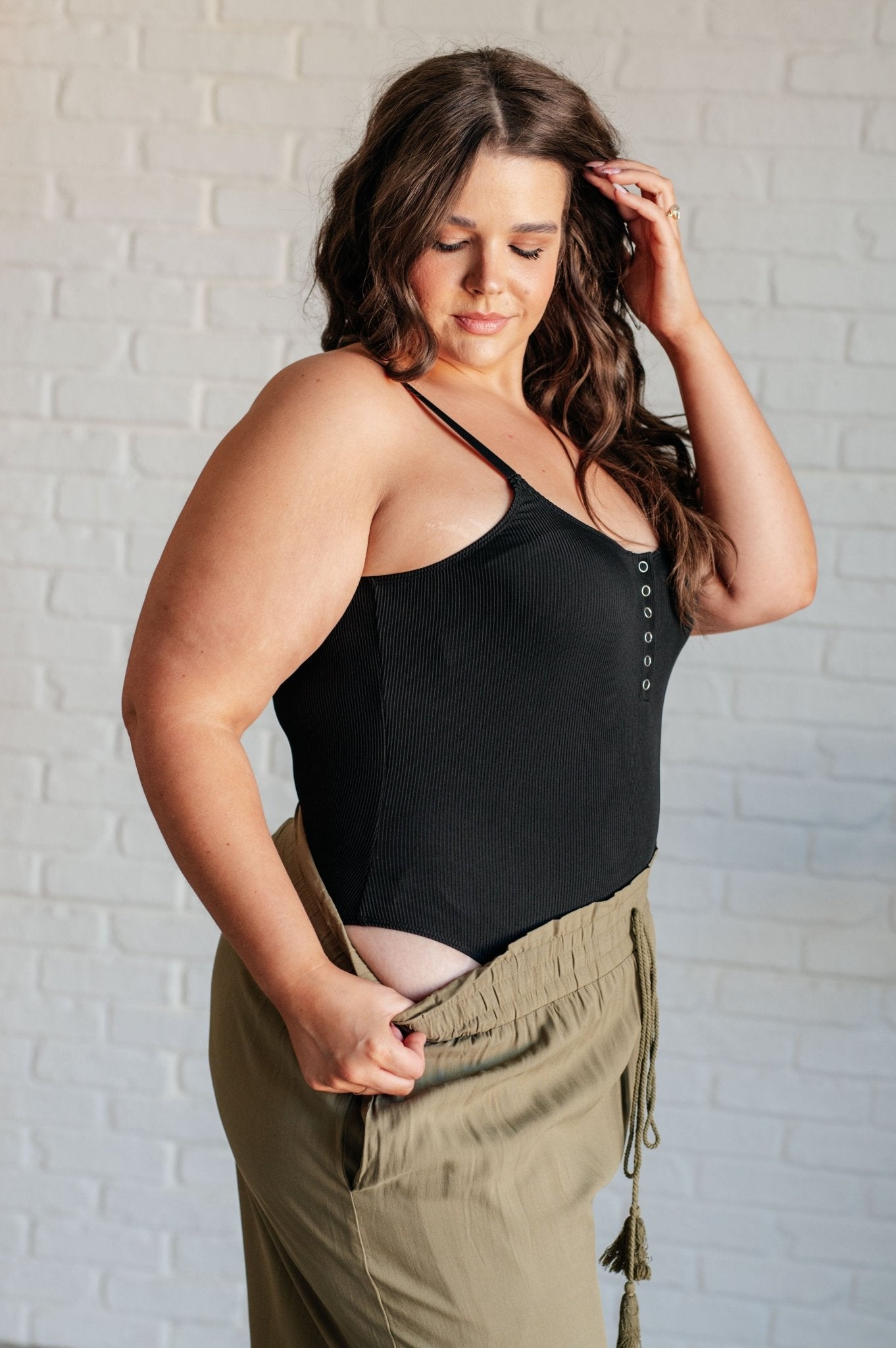 Snap it Up Spaghetti Strap Bodysuit - Driftwood Boutique