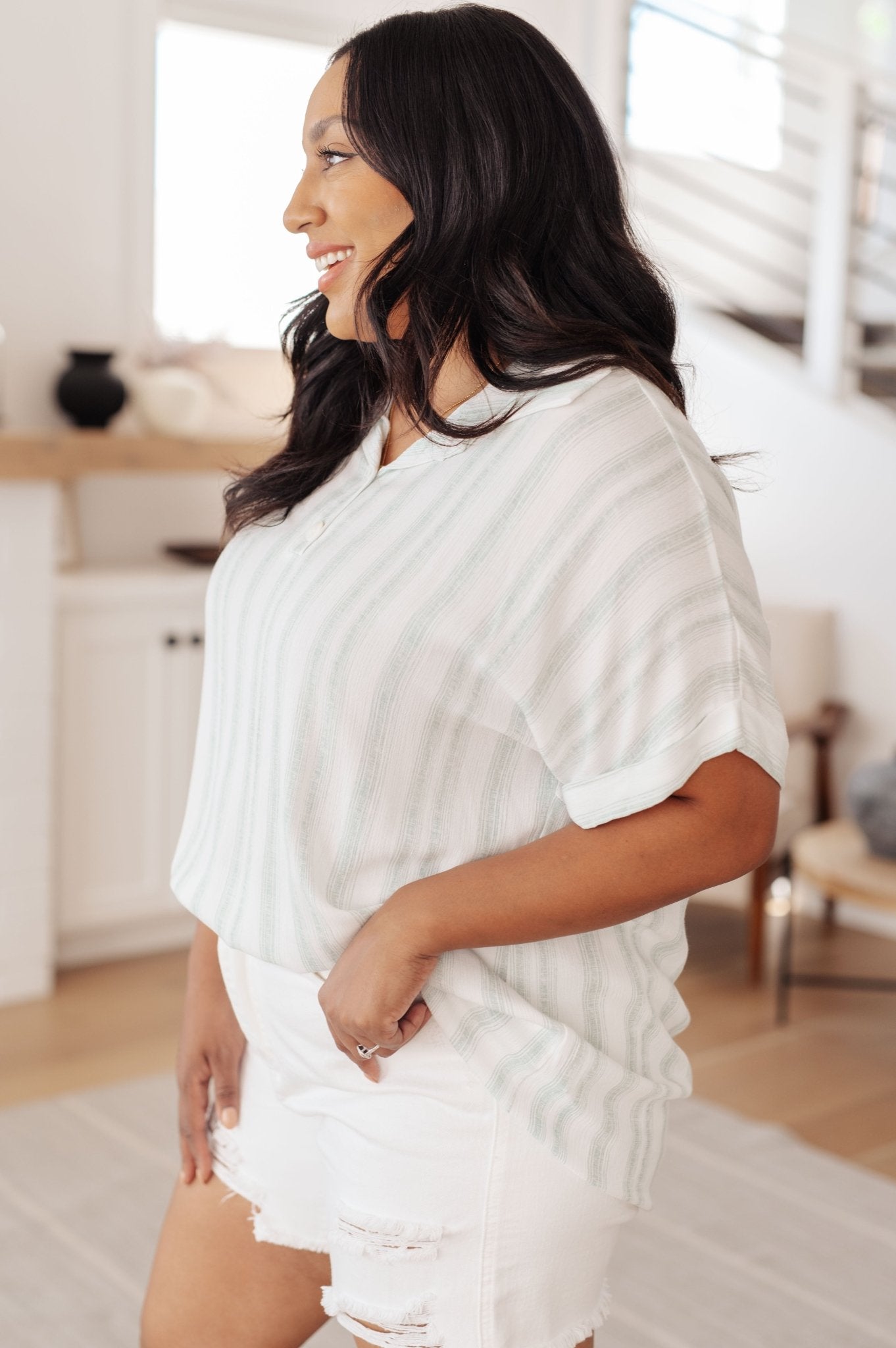 So Far Away Striped Top - Driftwood Boutique