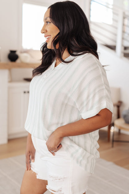 So Far Away Striped Top - Driftwood Boutique