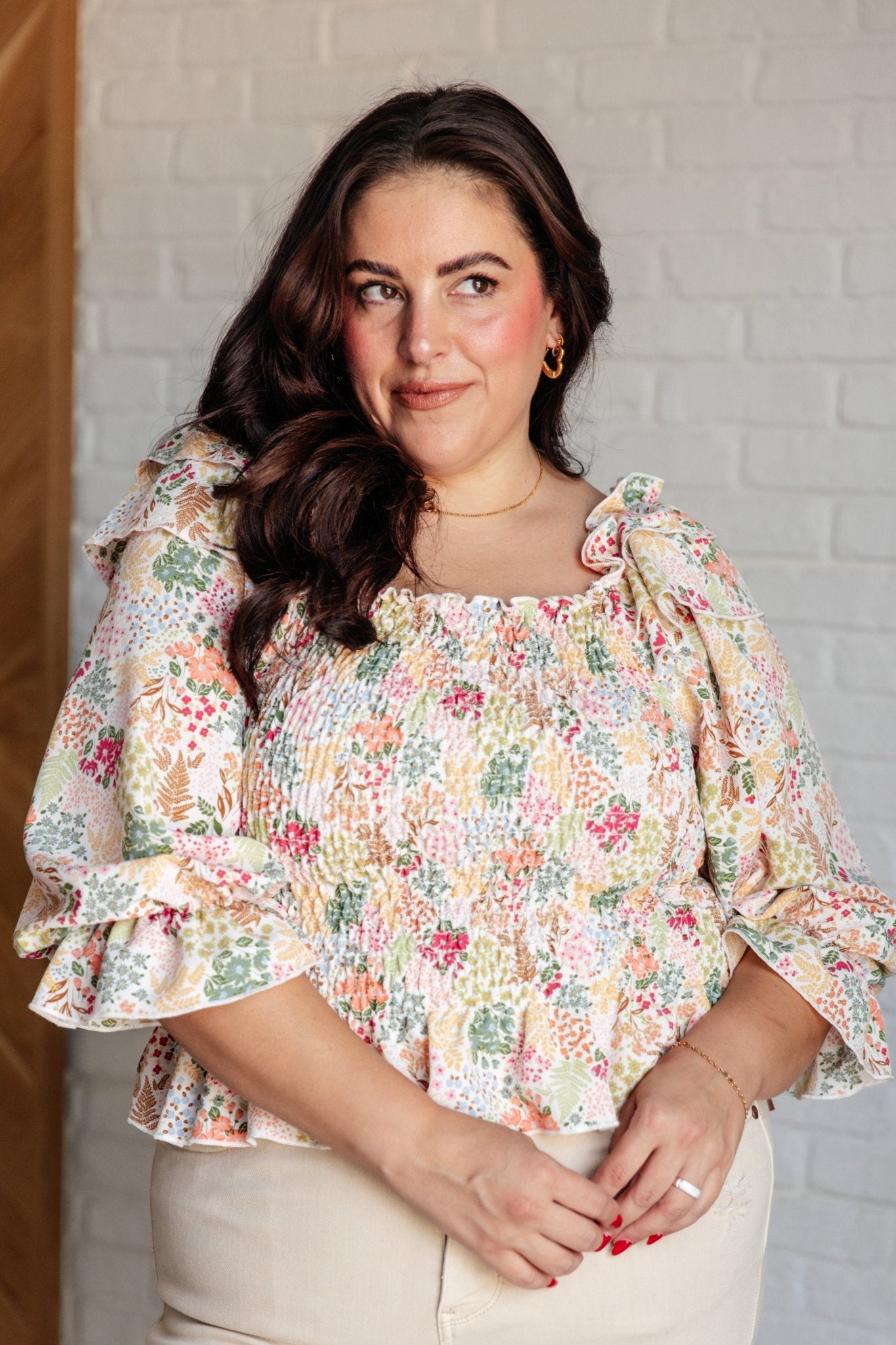 Social Season Smocked Elastic Blouse - Driftwood Boutique