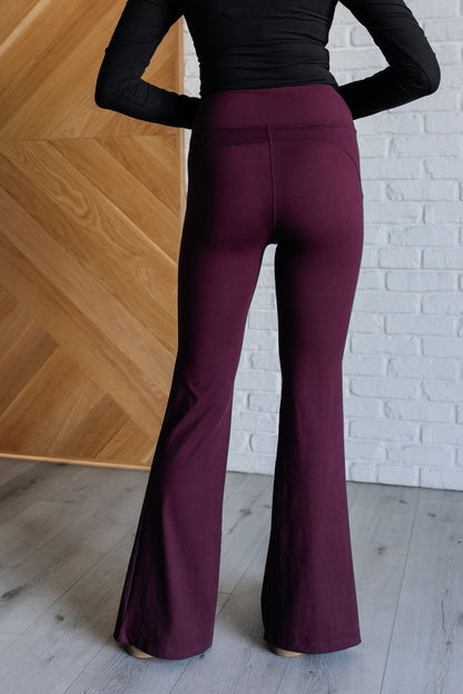 Stamina Stride Flare Leggings in Cassis - Driftwood Boutique