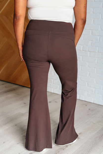 Stamina Stride Flare Leggings in Espresso - Driftwood Boutique