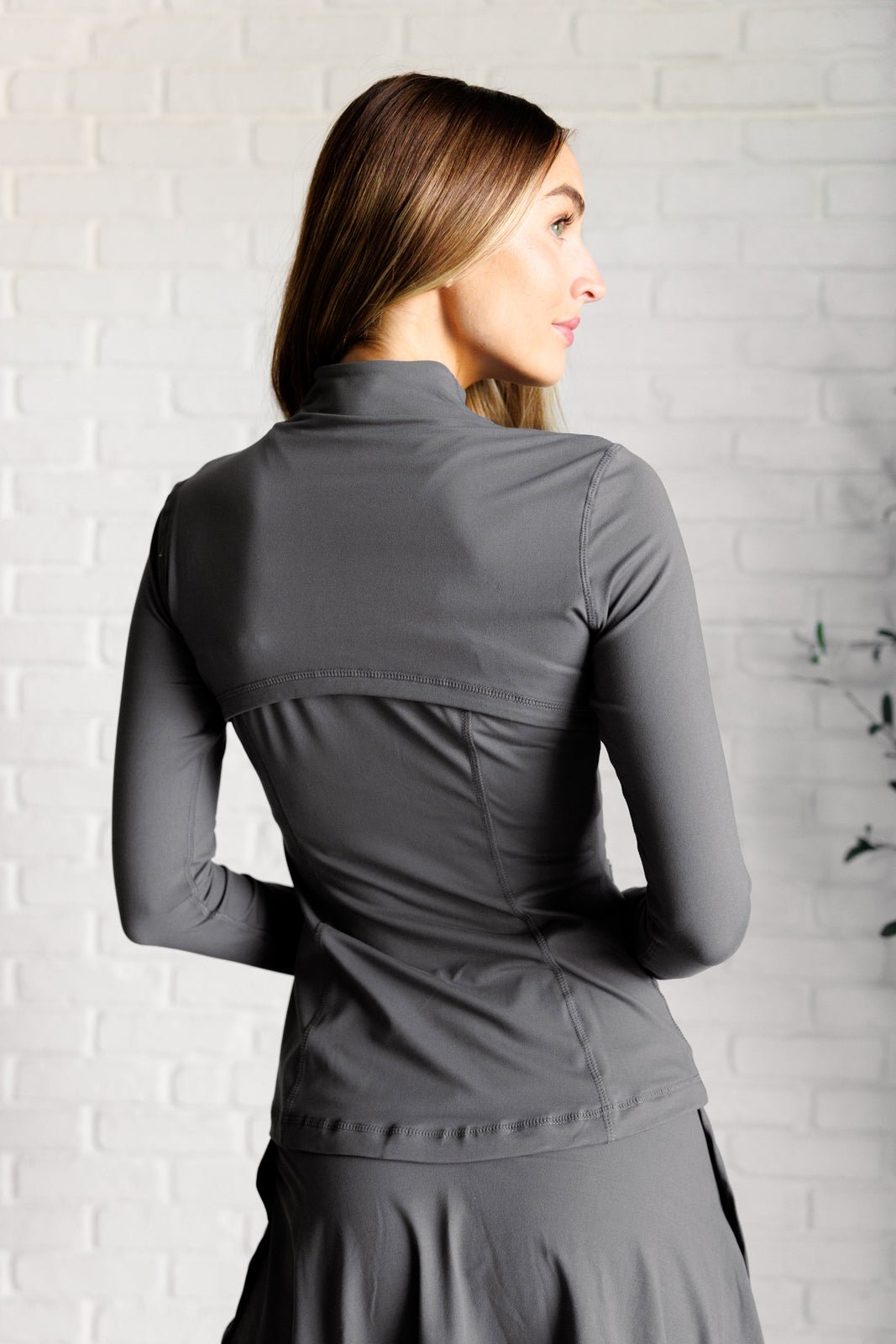Staying Swift Activewear Jacket in Titanium - Driftwood Boutique