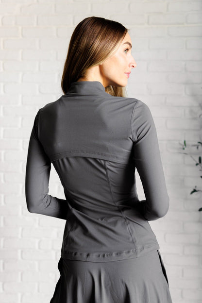 Staying Swift Activewear Jacket in Titanium - Driftwood Boutique