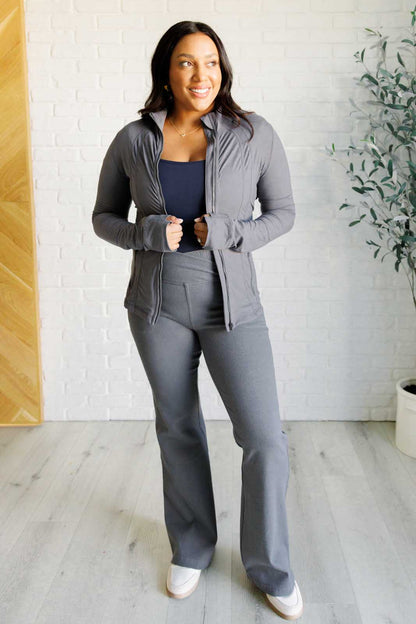 Staying Swift Activewear Jacket in Titanium - Driftwood Boutique