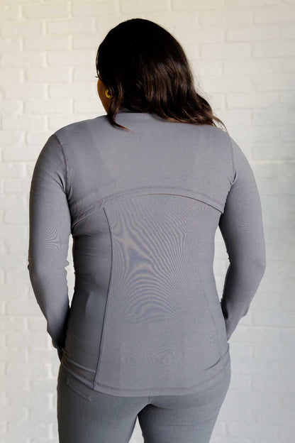 Staying Swift Activewear Jacket in Titanium - Driftwood Boutique