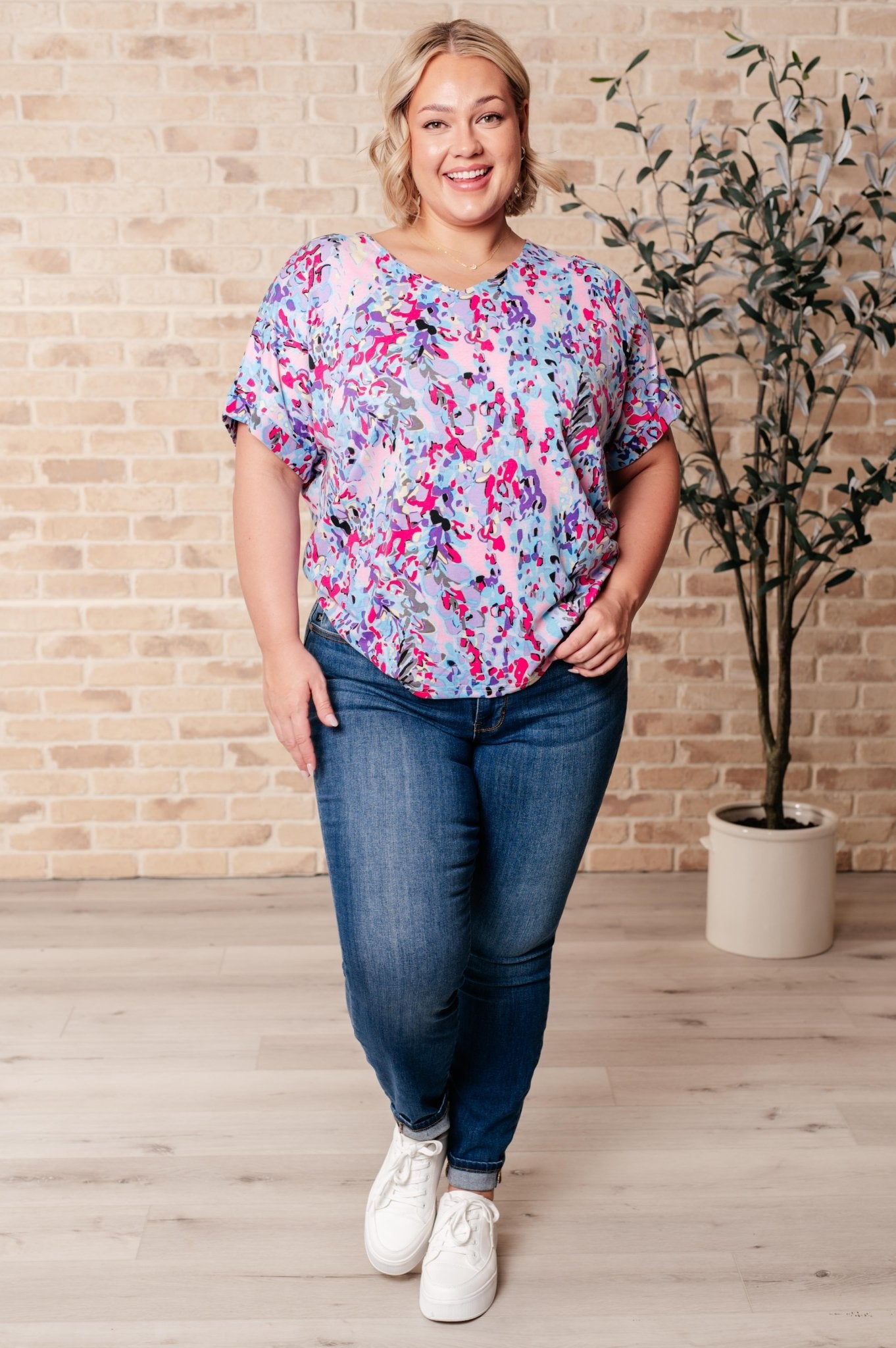 Stellar Situation V - Neck Top - Driftwood Boutique