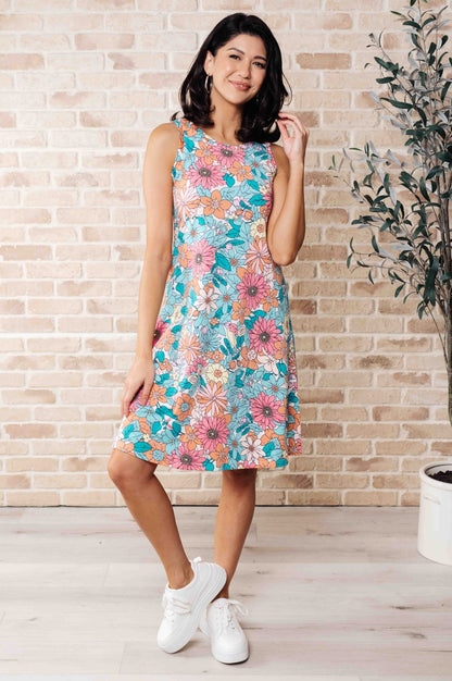 Summer Garden Sleeveless Swing Dress - Driftwood Boutique