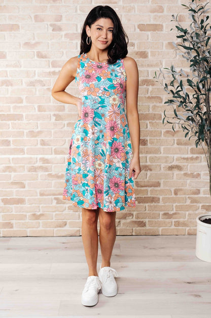 Summer Garden Sleeveless Swing Dress - Driftwood Boutique