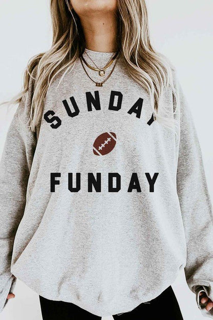 Sunday Fun Day Football Oversized Sweatshirt - Driftwood Boutique
