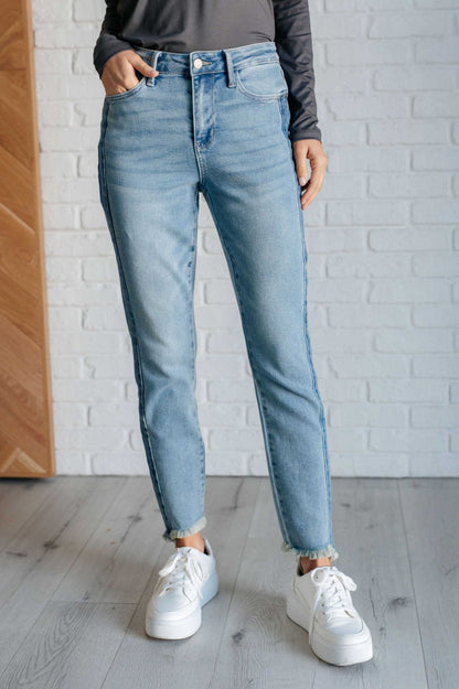 Susan High Rise Side Panel Detail Slim Jeans - Driftwood Boutique