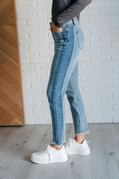Susan High Rise Side Panel Detail Slim Jeans - Driftwood Boutique