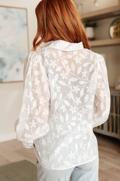 Sweet Serotonin Lace Button Up - Driftwood Boutique