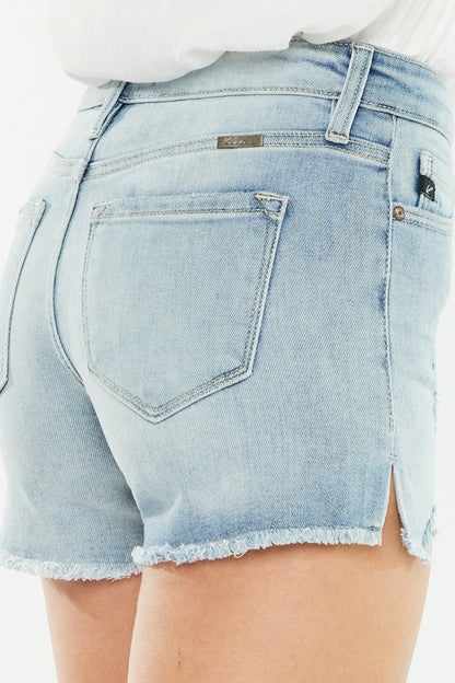 Sylvie High Rise Side Slit Denim Shorts - Driftwood Boutique
