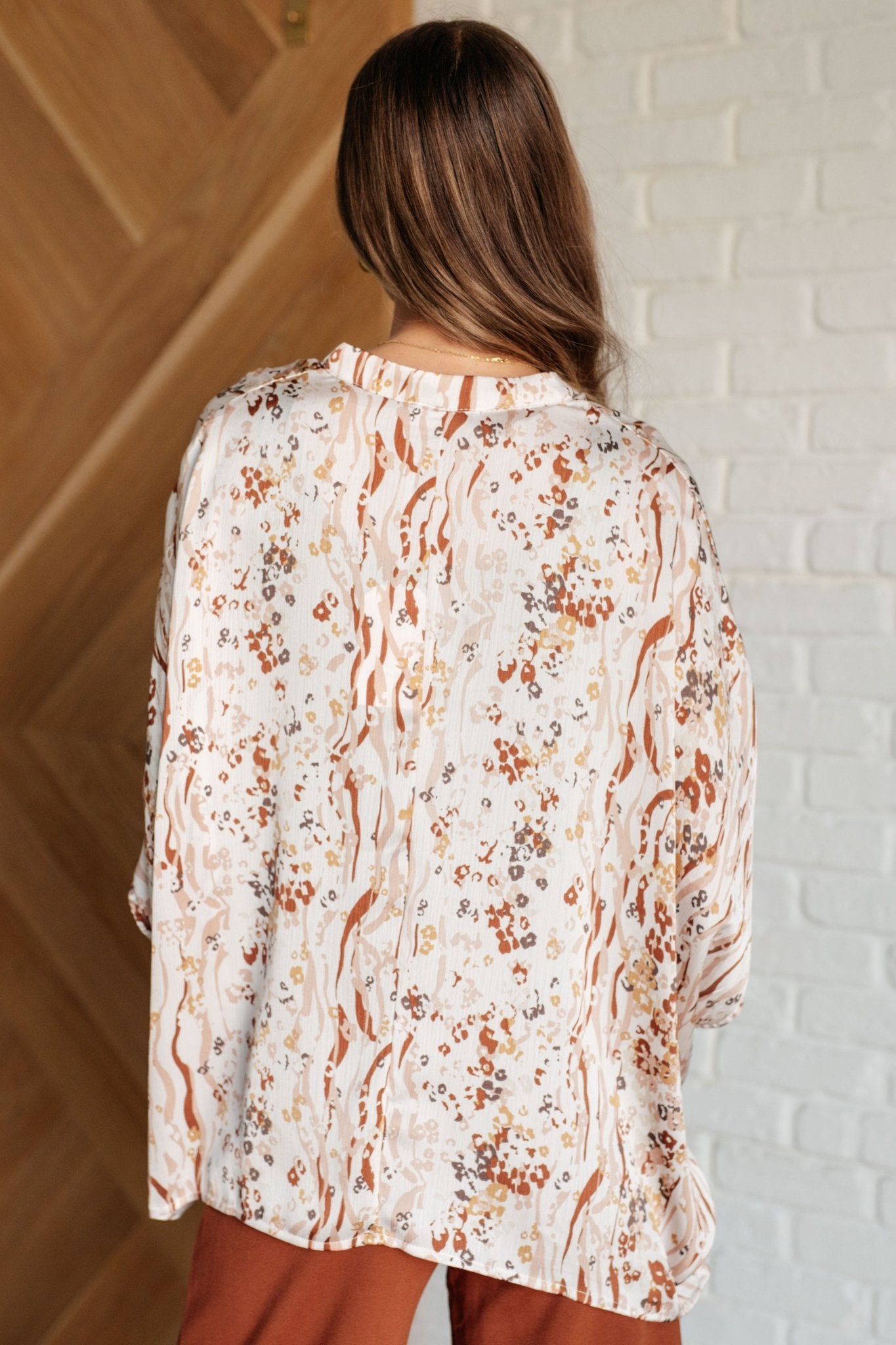 Take a Chance Mixed Print Top - Driftwood Boutique