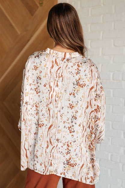 Take a Chance Mixed Print Top - Driftwood Boutique
