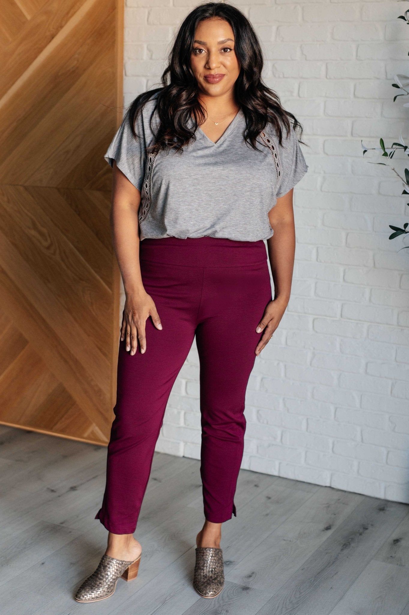 Take it Easy Eyelet Trim Top - Driftwood Boutique