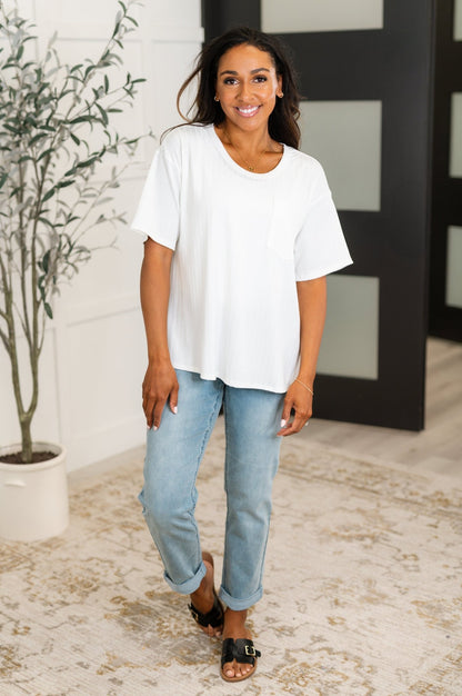 Take It Easy Slouchy Tee in Ivory - Driftwood Boutique