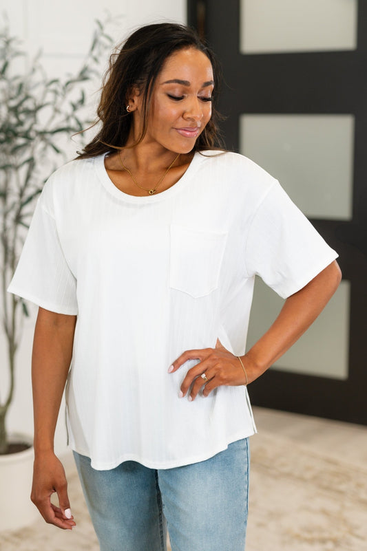 Take It Easy Slouchy Tee in Ivory - Driftwood Boutique