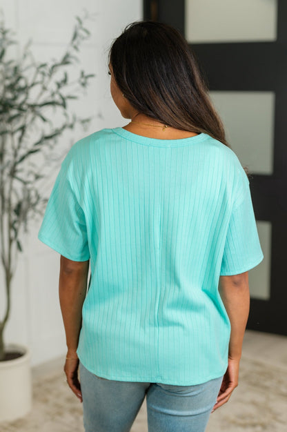 Take It Easy Slouchy Tee in Mint - Driftwood Boutique