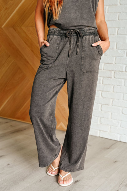 Taking It Easy Tank and Pants Set in Black - Driftwood Boutique