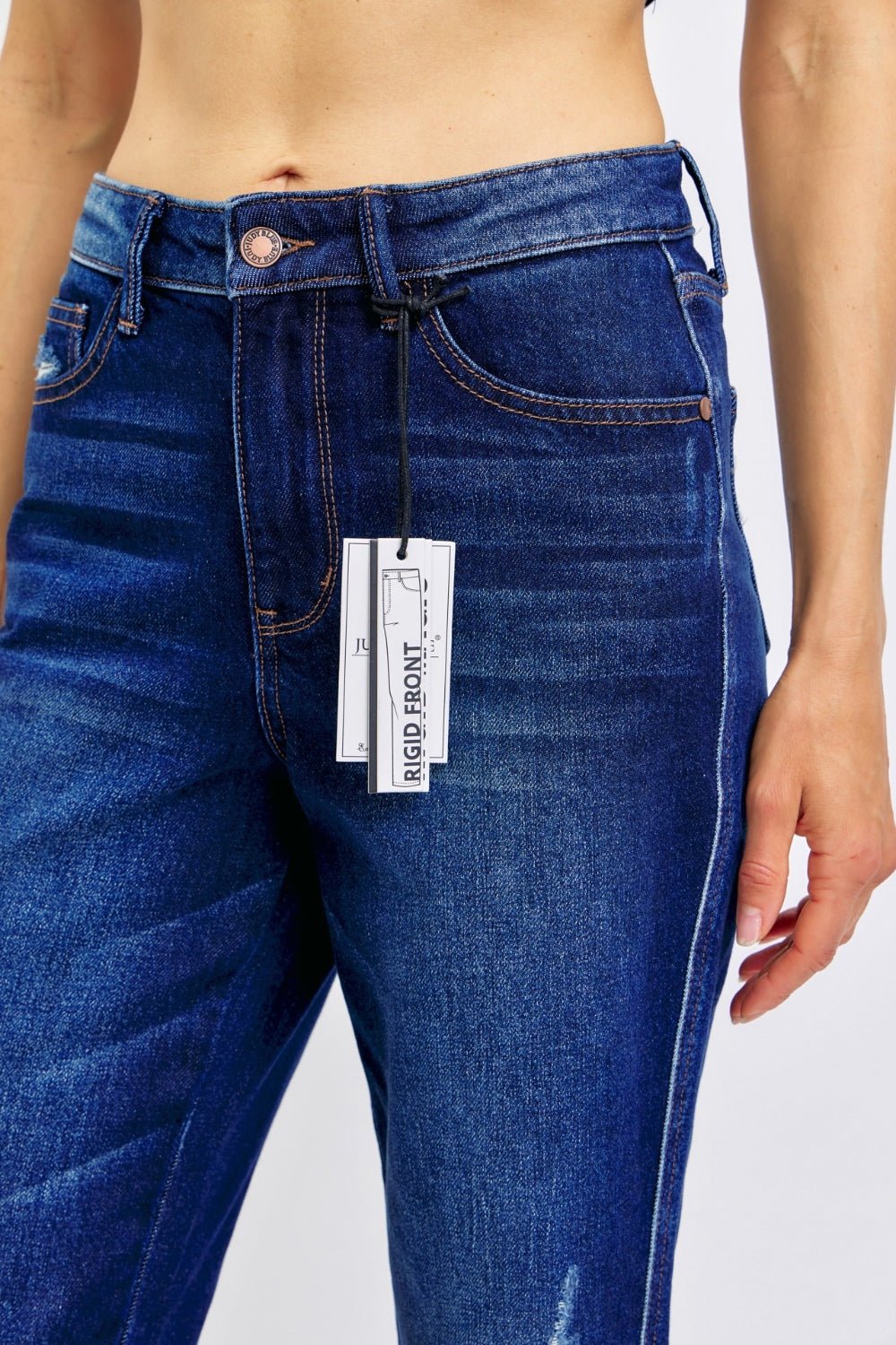Terri High Rise Rigid Magic Heavy Destroyed Straight Jeans - Driftwood Boutique