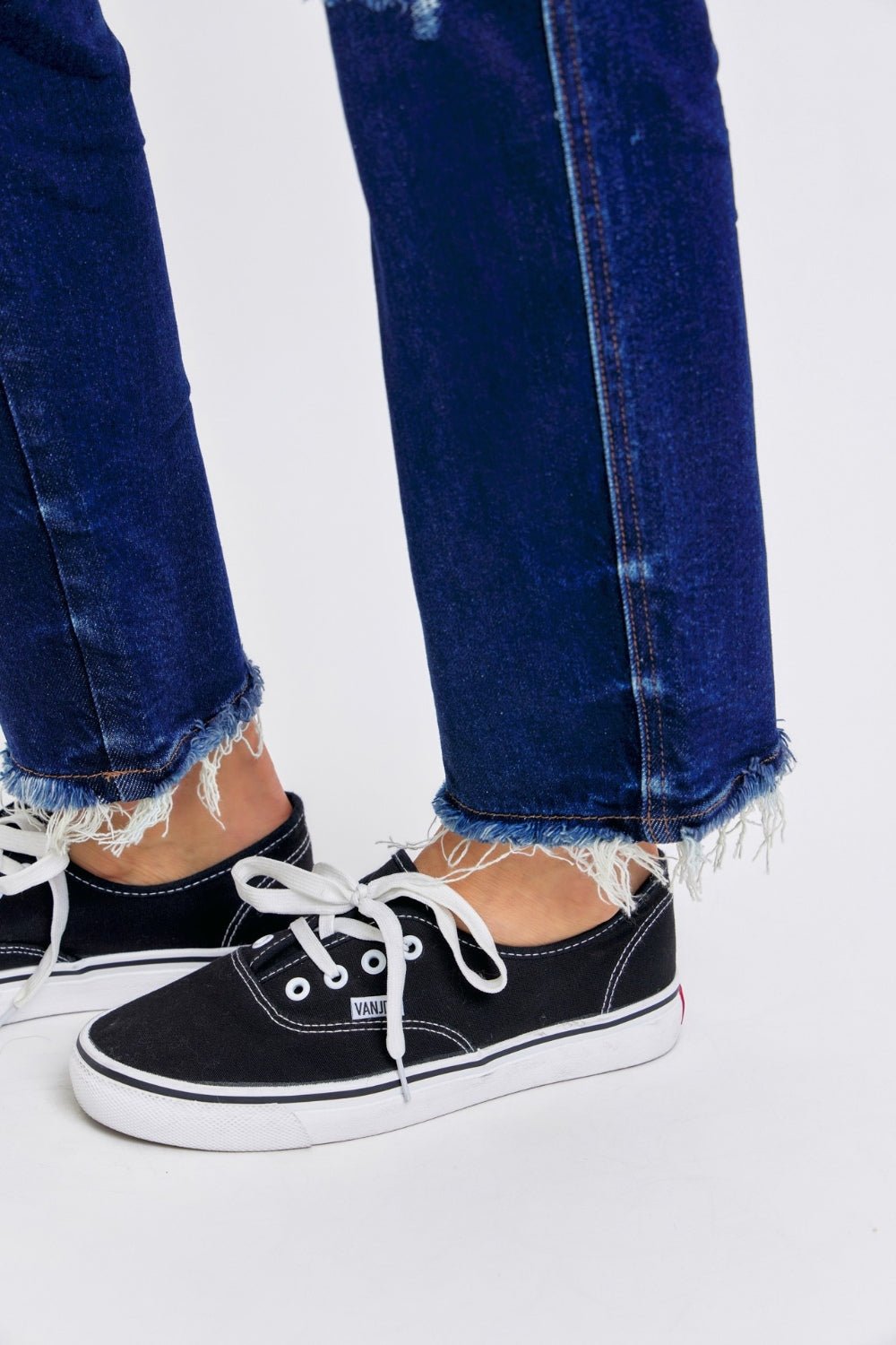 Terri High Rise Rigid Magic Heavy Destroyed Straight Jeans - Driftwood Boutique