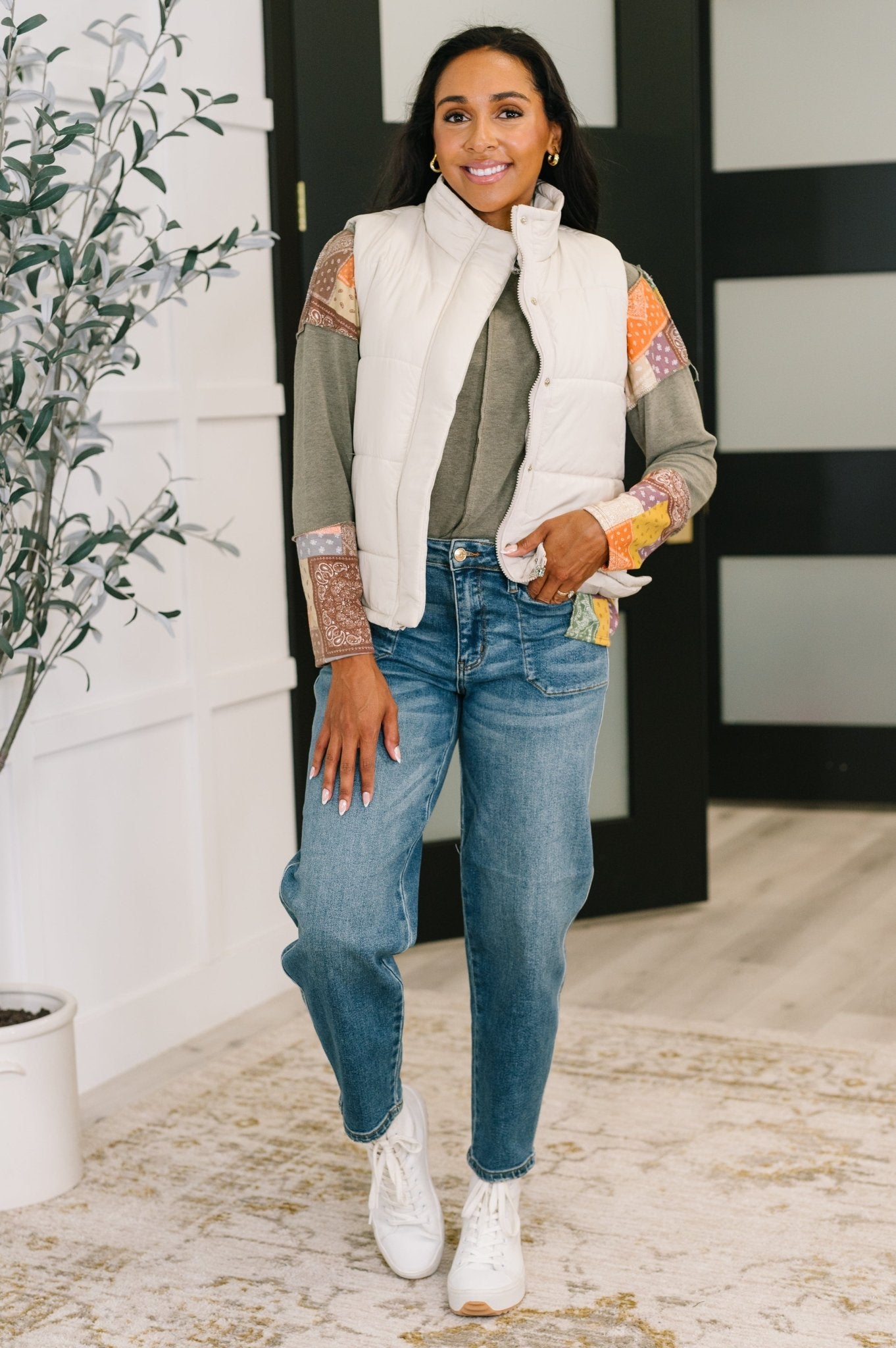 That's What I'm Talkin' About Puffer Vest in Sand Beige - Driftwood Boutique