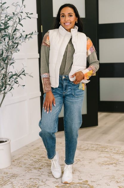 That's What I'm Talkin' About Puffer Vest in Sand Beige - Driftwood Boutique