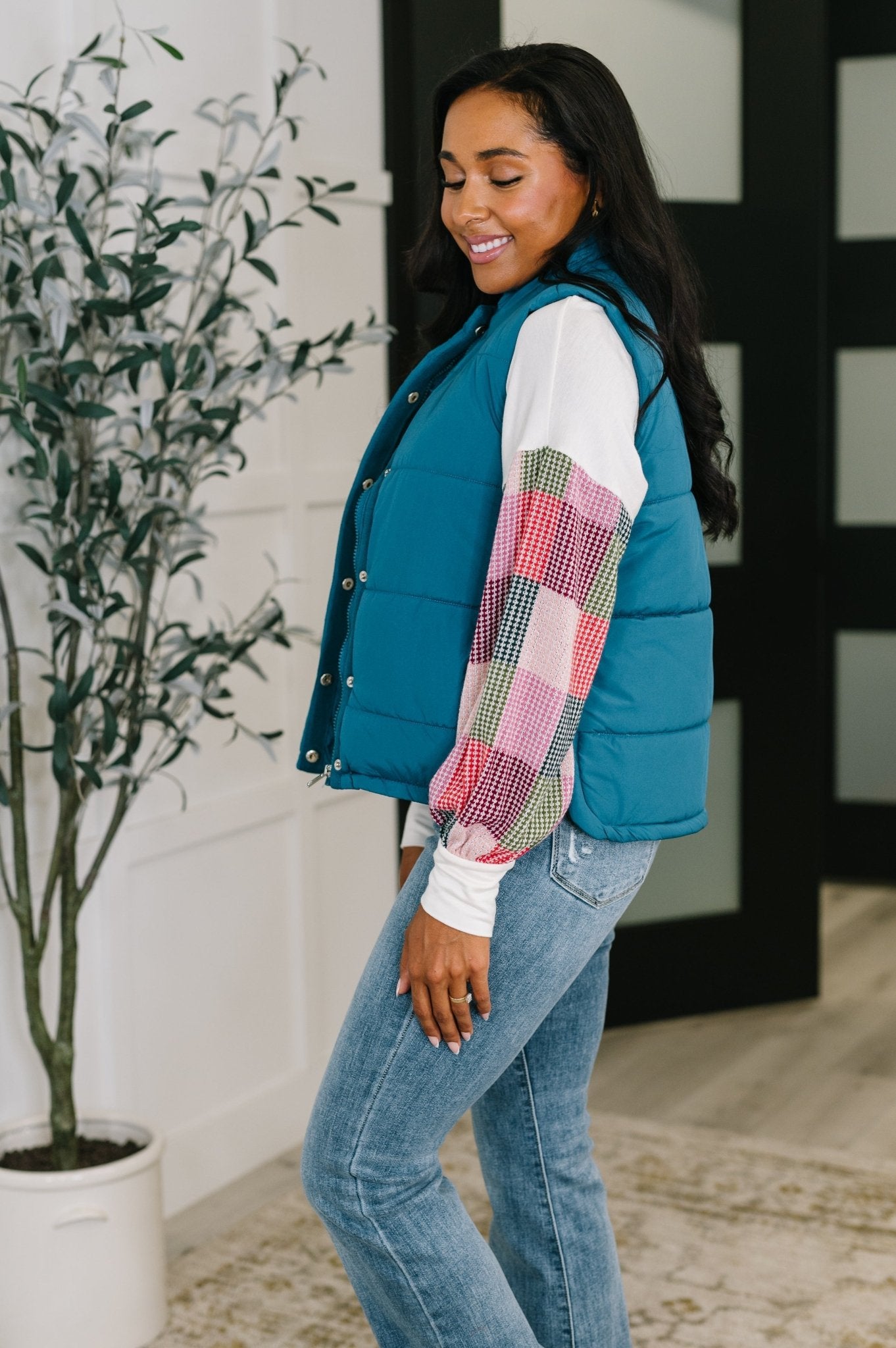 That's What I'm Talkin' About Puffer Vest in Teal - Driftwood Boutique