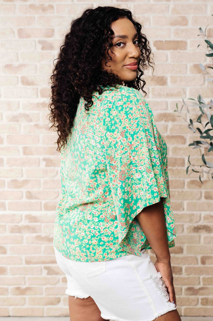 The Future's Open Wide V - Neck Batwing Top - Driftwood Boutique