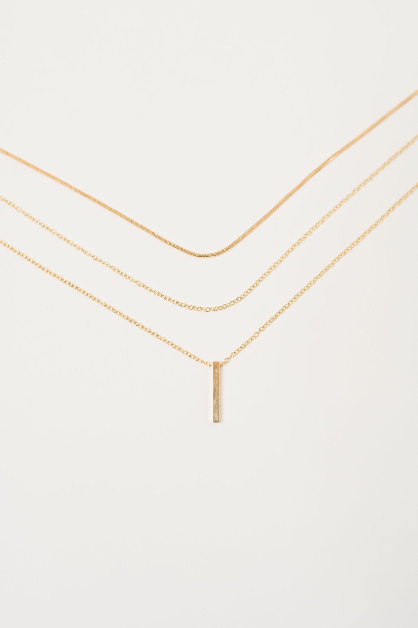 The Signature Set Layered Necklace Set in Gold - Driftwood Boutique