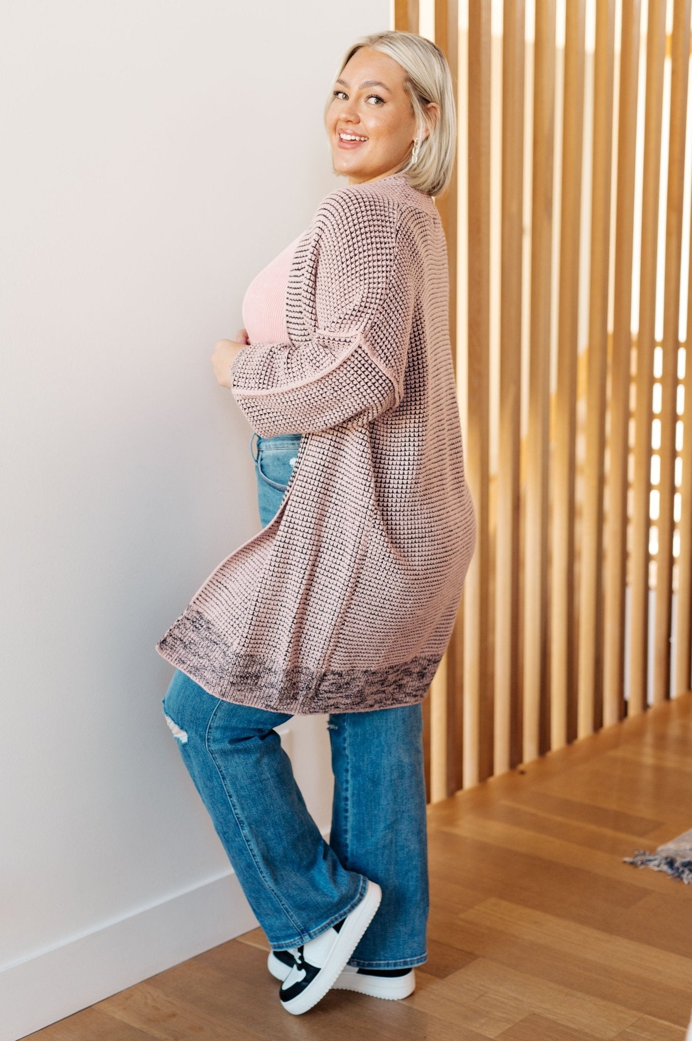 The Way It Was Cardigan in Mauve - Driftwood Boutique