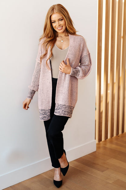 The Way It Was Cardigan in Mauve - Driftwood Boutique