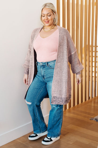 The Way It Was Cardigan in Mauve - Driftwood Boutique
