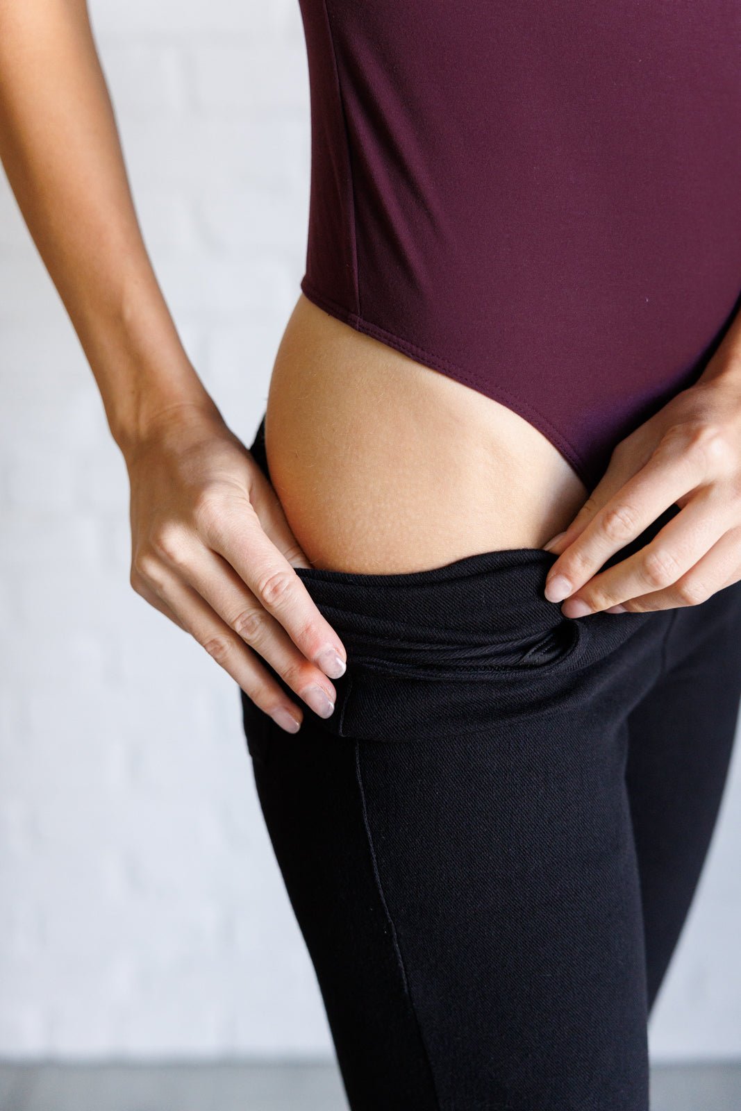 They're Not Like Us Square Neck Bodysuit in Cassis - Driftwood Boutique