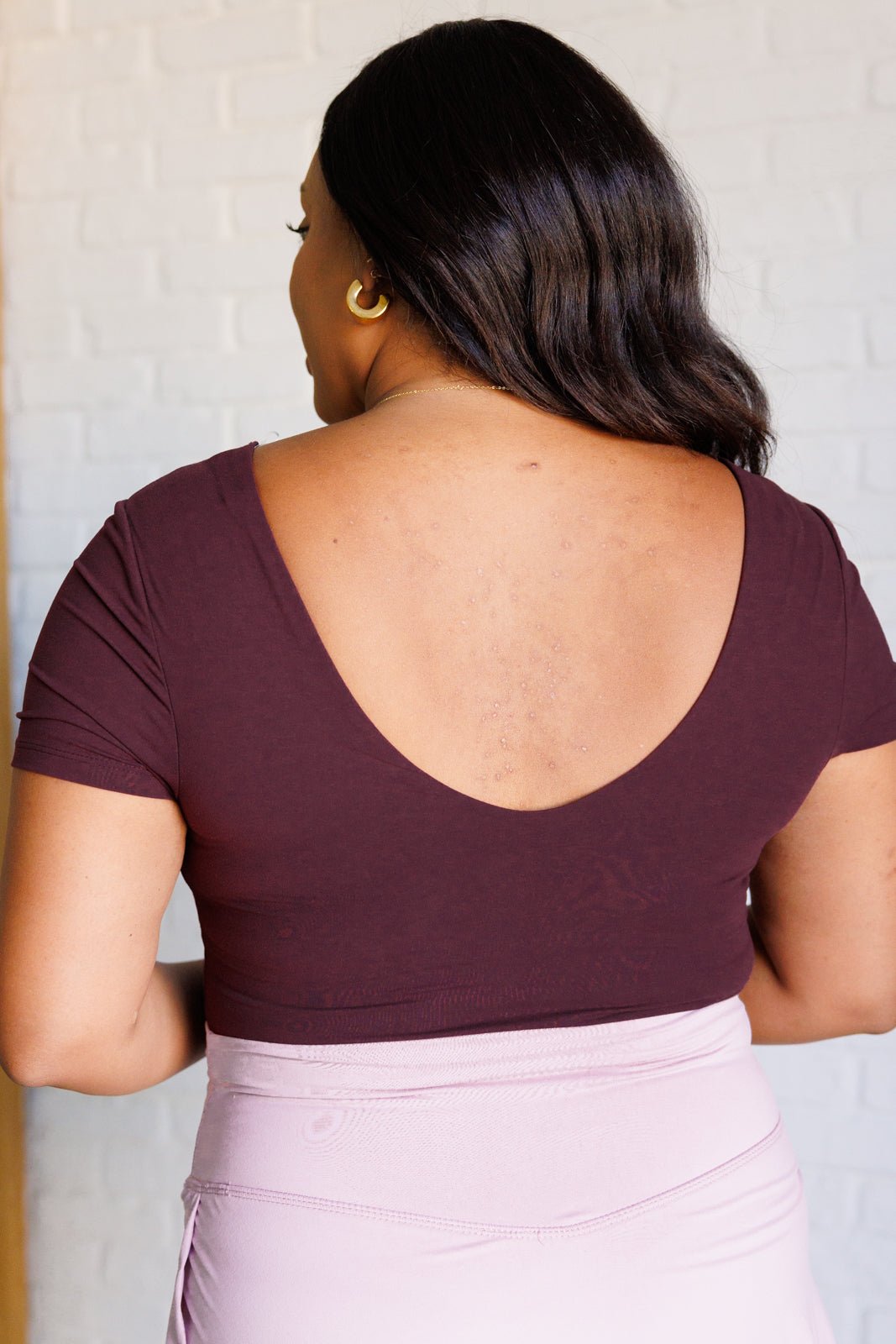 They're Not Like Us Square Neck Bodysuit in Cassis - Driftwood Boutique